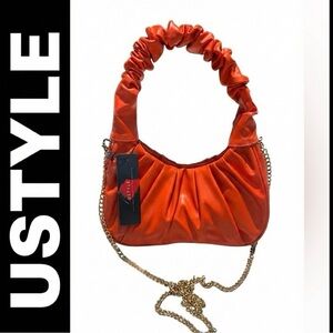 USTYLE Orange Women's Shoulder/Crossbody Bag with Chain Strap NWT